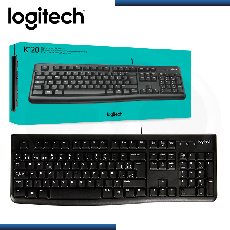Logitech K120 is a reliable full-size wired keyboard designed for comfort and durability